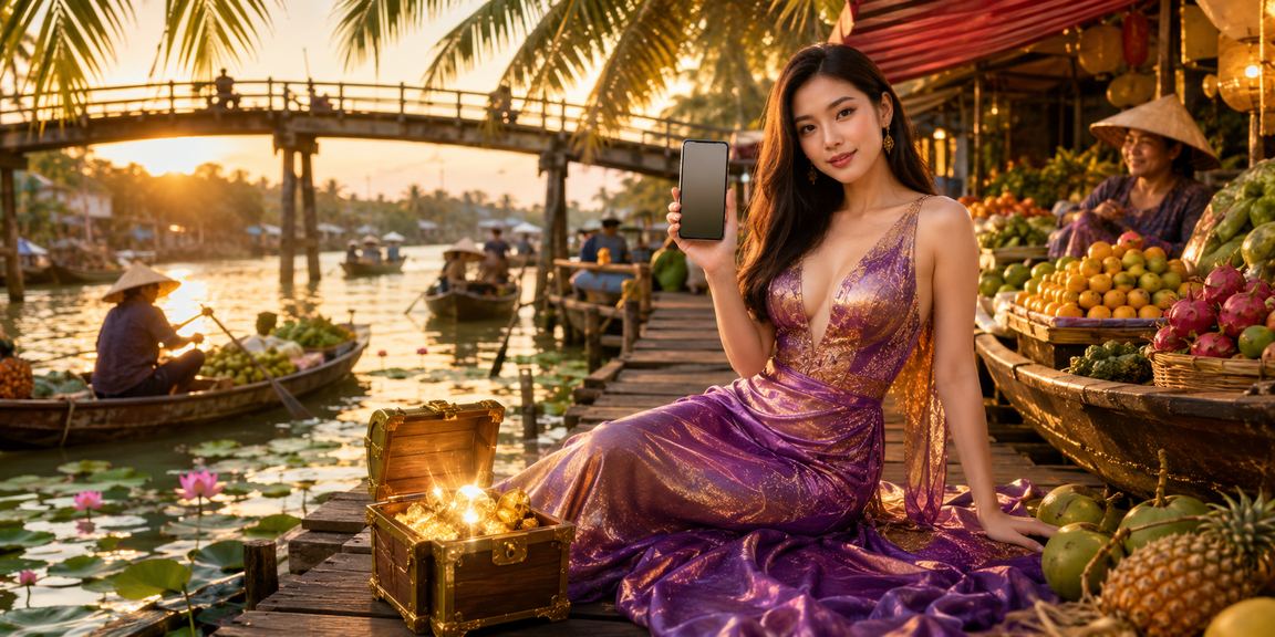 Người dùng Việt Nam chơi casino trên điện thoại di động tại vùng sông nước Mekong
